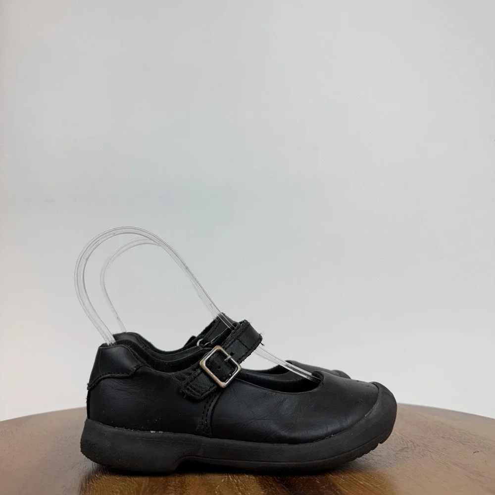 Little Kids Stride Rite‎ Ainsley Black Leather Mary Jane Flats Shoes Size 11 C